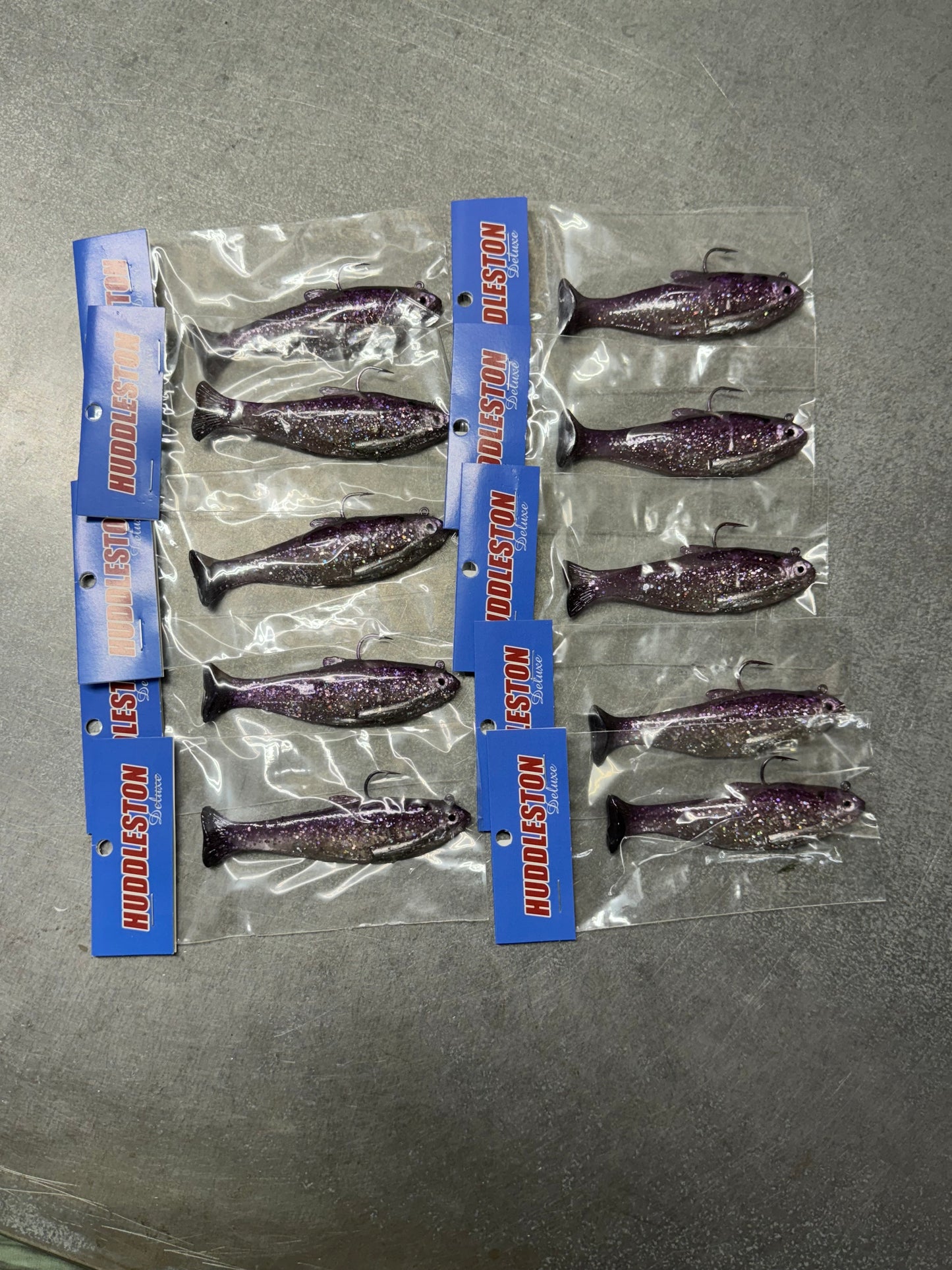 10 pack tophook shad purple illusion