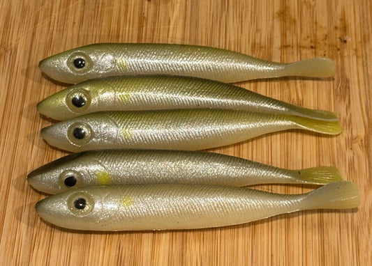 Huddle Glide Chartreuse  black back shad