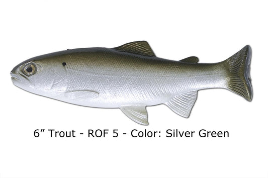 6" Silver Green Back