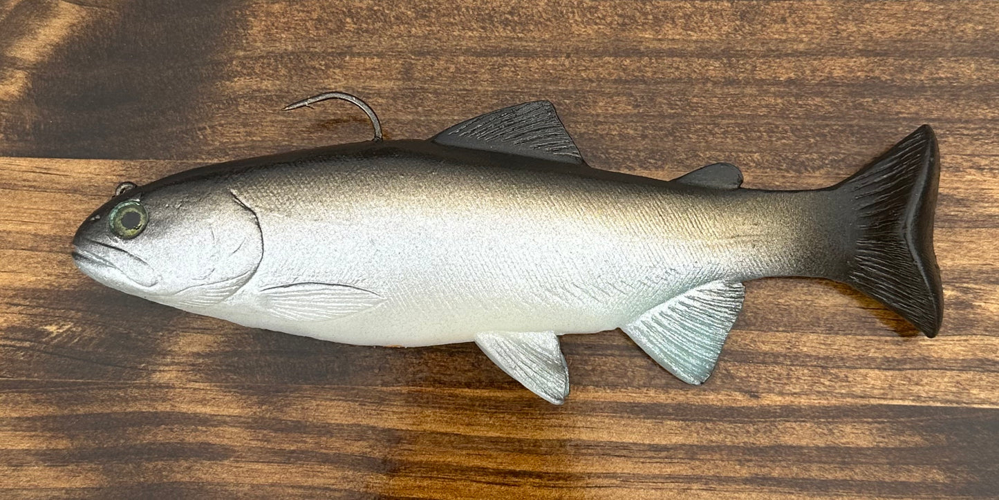 8" Silver Black