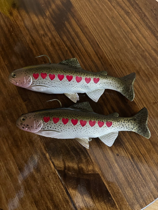 V.D trout 8” rof 12 small hearts